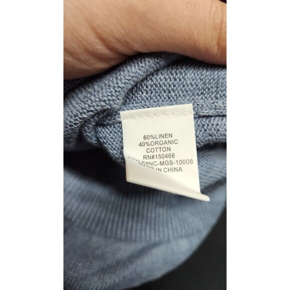 The Commons Men's Navy XL Linen Hoodie Sweater NWT - Picture 3 of 8